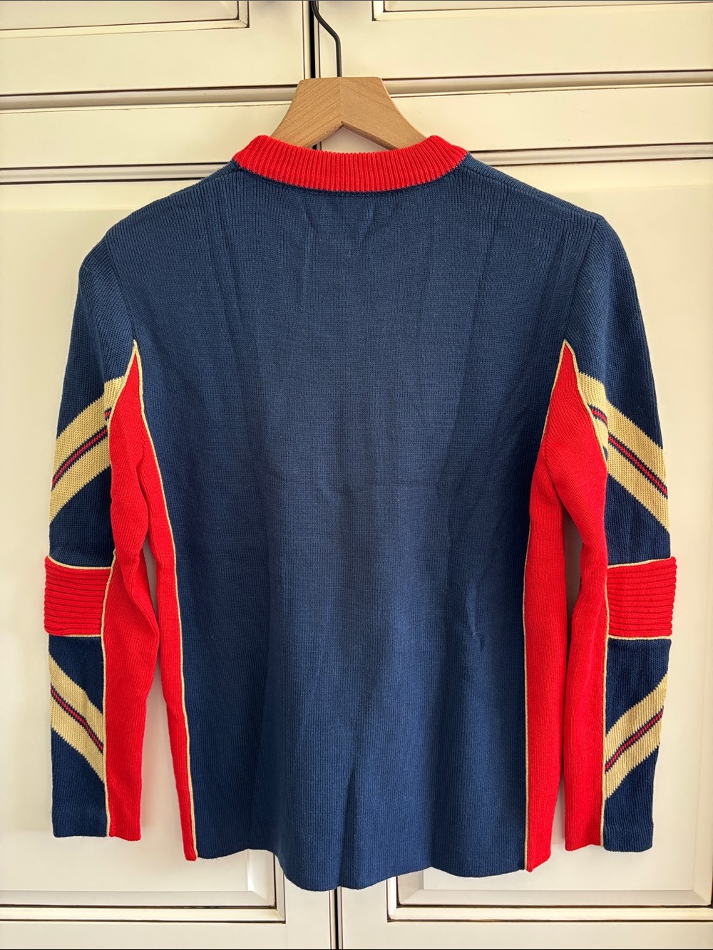 Vintage 70’s White Stag Action Sports Wool Blue Red Ski Sweater Women’s Medium - Picture 10 of 10